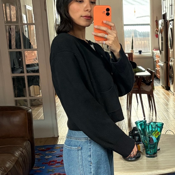 J. Crew Emilie Lady Lady Jacket Cardigan in Black - Picture 6 of 6